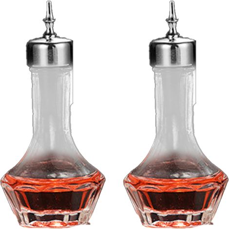 Bouteille À Bitters En Verre - Bouchon En Acier Inoxydable - Pour Bar Maison Ou Professionnel - 1 Pièce (1/5)