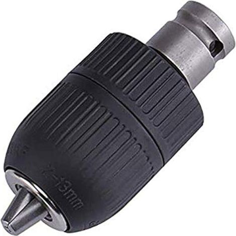 Mandrin de perçage sans clé 2-13mm, adaptateur de conversion à changement rapide avec embout carré femelle 1/2 pouce pour clé à choc pneumatique