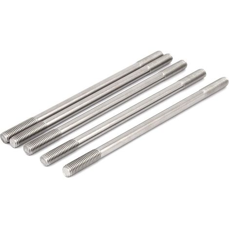 Goujon Double Extrémité Filetage 304 Inox Acier Serré Réglable Pousser Tige M10 x 200mm (1/3)