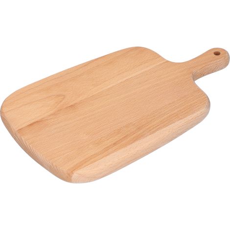 Planche à découper en hêtre pour barbecue, pizza, pain, légumes et fruits, 26,5 x 16 x 1,5 (1/5)