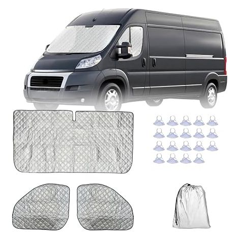 Sun Visor Windshield for Fiat Ducato Front Screen Cover Thermal Window Internal Covers Privacy Protection UV Protection Mats for Peugeot Boxer Citroen Jumper (1/5)