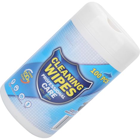 Lingettes nettoyantes pour écrans (100 feuilles), chiffons de nettoyage pré-humidifiés, lingettes nettoyantes pour surfaces de produits électroniques (1/5)