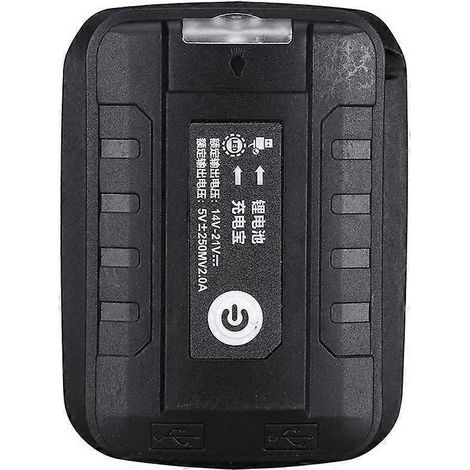 Adapter-LED-Lampe/Taschenlampe für 18V Li-Ionen-Akku, Schwarz