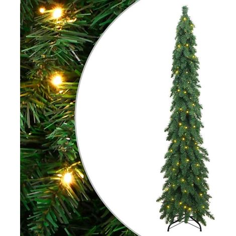 Künstlicher Weihnachtsbaum mit Beleuchtung 130 LEDs 210 cm