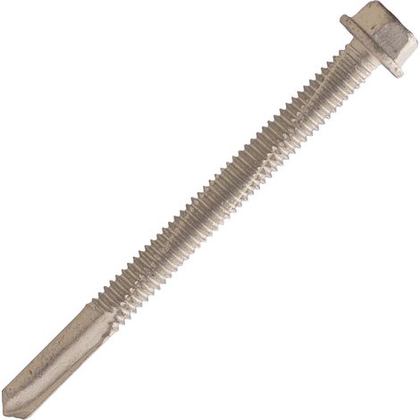 Vis autoperçeuse tête hexagonale acier zingué blanc TH Ø4,2x13mm - Lot de 6 blister de 50 (1/3)