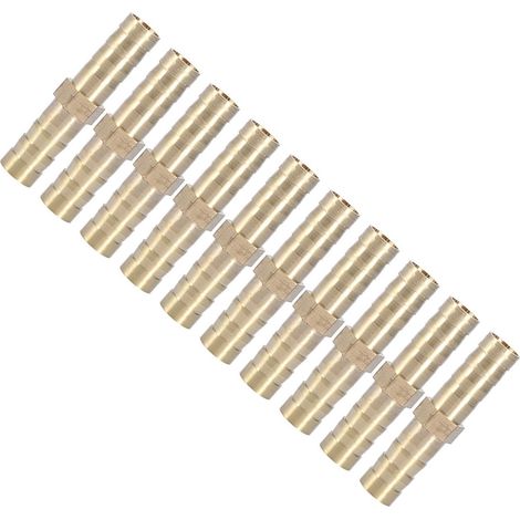 Gerader 2-Wege-Rohrverbinder aus Messing mit Widerhaken, 6/8/10/12/14/16/20 mm (1/5)