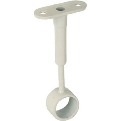Soporte de techo redondo regulable para armario diámetro 19, zamak blanco