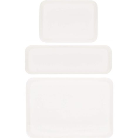 SET DI ORGANIZZATORI INSERTO PER CASSETTO CONTENITORE SCATOLA SET 3 PEZZI BIANCO (1/5)