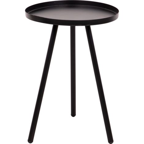 tavolino salotto "dalton" nero, ø30 cm