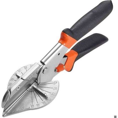 Coupe-goulotte polyvalent à angle de 45°-135°, outil de coupe en quart de cercle pour couper des tuyaux, des fils, comprend 2 lames (1/4)