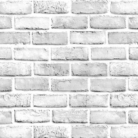 Papier peint autocollant imitation brique grise vintage – Revêtement mural décoratif (1/4)