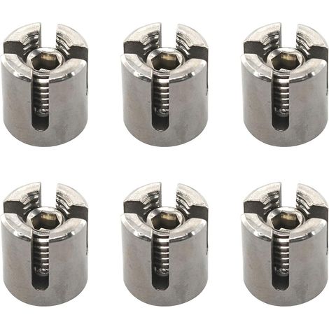 Silberne Kabelbinder aus Edelstahl M10 x 3 mm, 6er-Pack