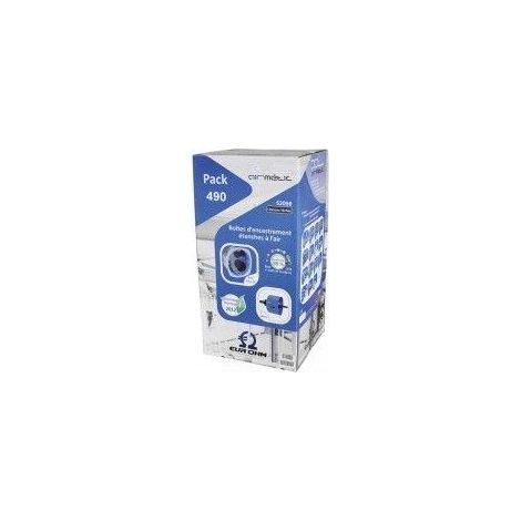 Eur'Ohm - 52098 - Lot de 490 boîtes d'encastrement XL AIR'métic - 1 Poste - Diam. 67 mm x Profondeur 40 mm +(scie cloche)