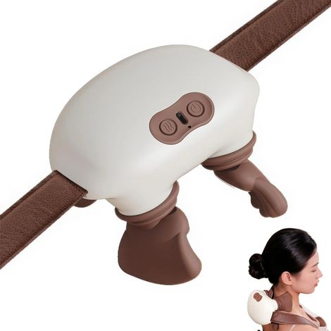 Nacken- und Rückenmassagegerät mit Knetfunktion, für Kopf, Schultern, Rücken und Beine, 3 einstellbare Geschwindigkeiten und Wärmefunktion (1/5)