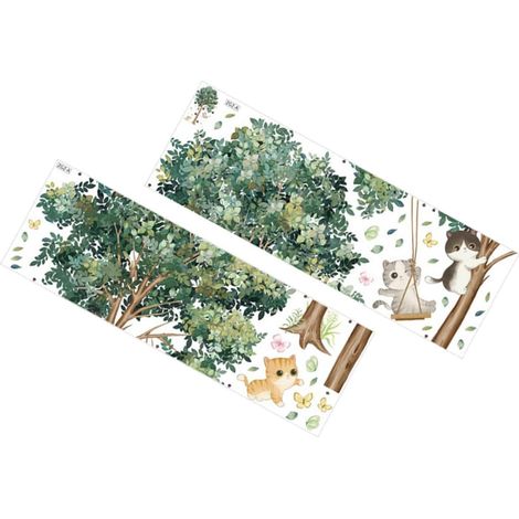Lot de 1 décoration murale autocollante motif arbre et (1/5)