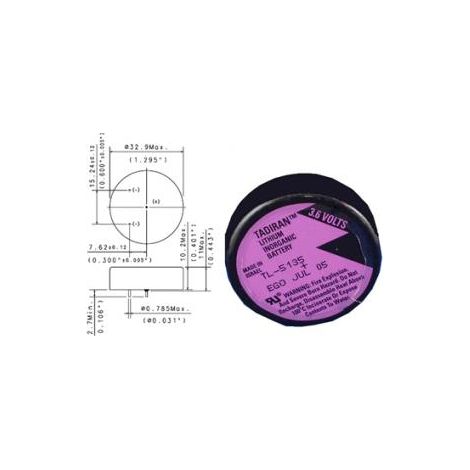Batterie TL-5135 Tadiran 3,6 V TL-5935 SL-886 1/6D