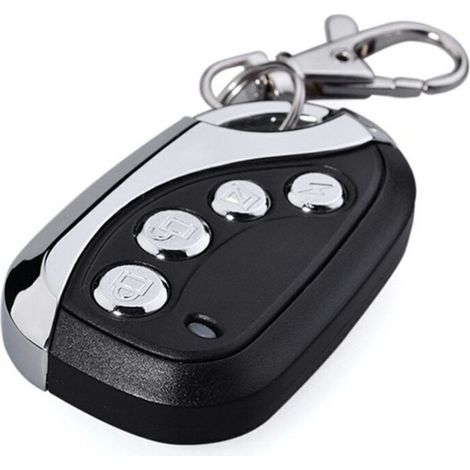 Télécommande de garage noire 433 MHz, type copie, compatible portails électriques, barrières et portes de garage, accessoire voiture (1/4)