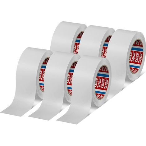 tesa UK Tesapack 4313 00004-10 - Nastro di carta per pacchi e cartone, 6 rotoli da 50 m x 50 mm, 6 x 50 mm, colore: Bianco (1/5)
