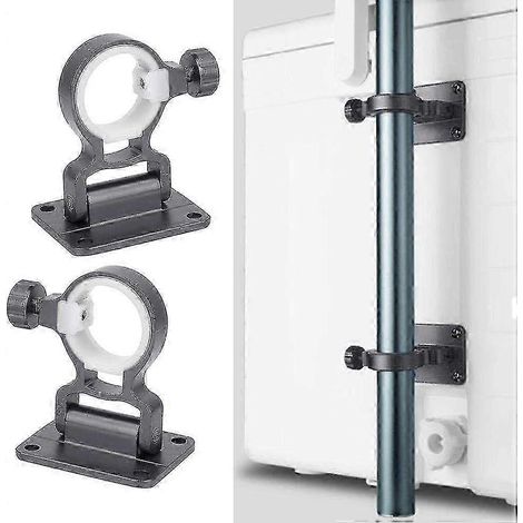 Ensemble de 2 supports muraux pour parasol de balcon extérieur (1/5)