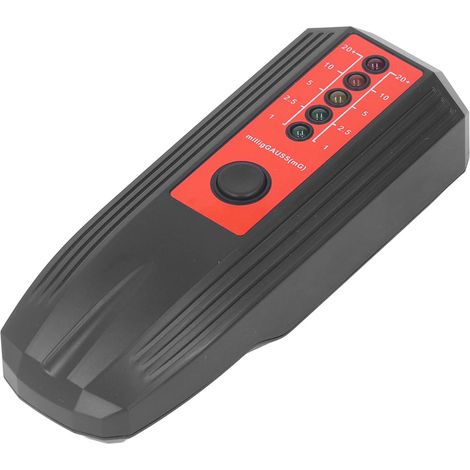 Détecteur de champ magnétique EMF, testeur de rayonnement électromagnétique avec 5 indicateurs LED, noir (1/5)