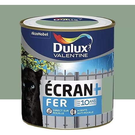 Peinture fer DULUX VALENTINE Ecran+ brillant Vert provence 0,5 L (1/2)
