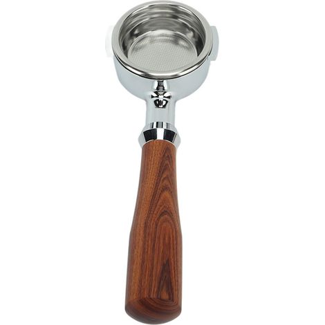 Siebträger Nu 58 mm für E61 Kaffeemaschine, bodenloser Einschichtfilter für Heimbaristas oder Cafés, Acid Red Branch Design