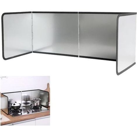 Ecleanfy – Faltbarer Küchenspritzschutz 76 x 29 x 30 cm – Korrosionsbeständiger, verzinkter Stahl – Leicht zu reinigen – Spritzschutz (1/5)