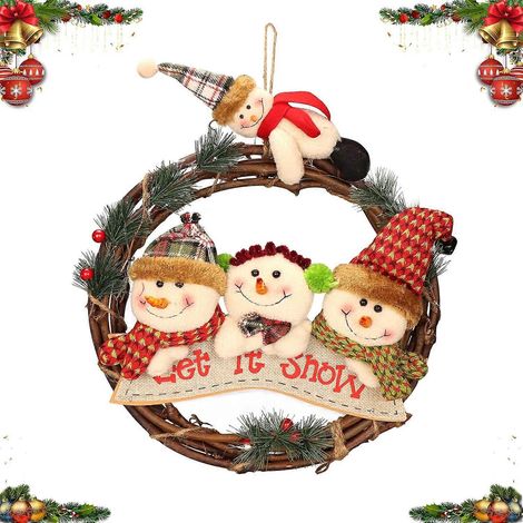 Weihnachtskranz, Weihnachtstürdekoration, Wandweihnachtskranz, Weihnachtsgirlande, Kamindekoration (AAA) (1/5)