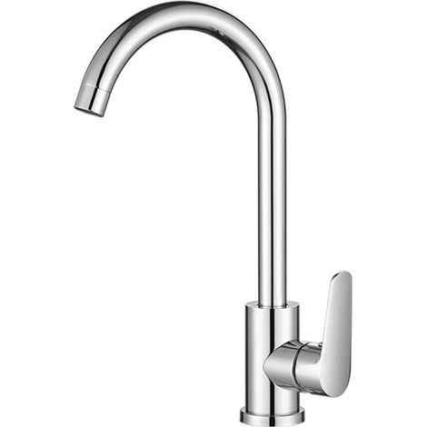 Robinet Mitigeur monocommande évier de cuisine chromé (1/5)