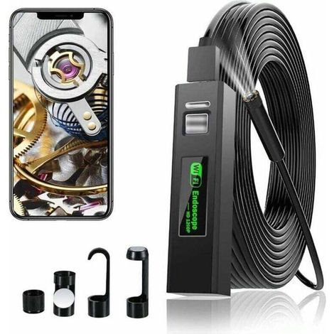 Endoscope sans fil, caméra endoscopique, caméra d'inspection de canalisations HD 1200p pour iPhone, Android, tablette et Windows (1/4)