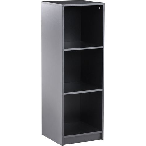 Estantería de 3 niveles librería estilo minimalista aglomerado 40 x 40 cm negro Zehna
