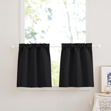 Rideaux occultants, 7692 cm, isolants thermiques, haute protection contre la lumière, adaptés aux petites fenêtres, lot de 2 (1/5)