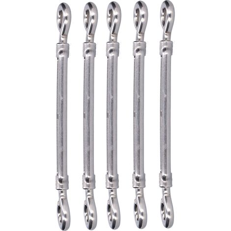 Lot de 5 tendeurs œil-œil M10 en acier inoxydable 304 pour câble, fixation voile d'ombrage (1/5)