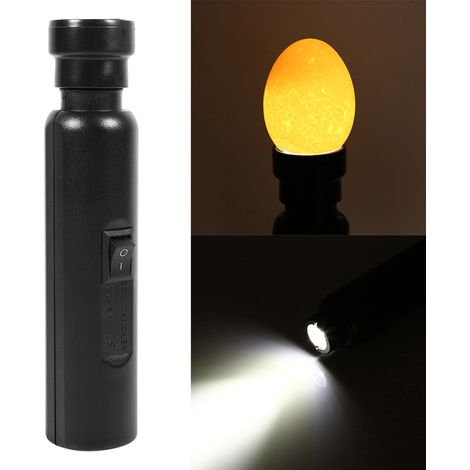 Lampe à mirer les œufs portable LED noire à lumière froide (1 pièce), incubateur, mire-œufs ultra-lumineux, testeur, prise UE neuve 100-240 V (1/5)