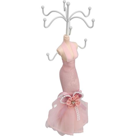 Présentoir à mannequin suspendu en résine, support pour bagues, modèle de robe pour filles et femmes, rose (1/5)