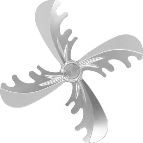 Ventilateur de cheminée 4 pales en alliage d'aluminium pour poêle à bois, diamètre 180 mm, motif cerf de Noël, couleur argent (1/5)