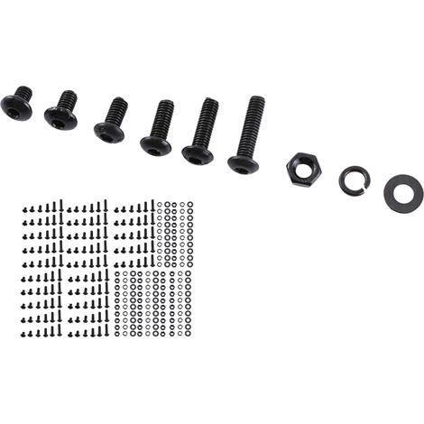 Sortiment an M3-Innensechskantschrauben aus schwarzem legiertem Stahl, Schrauben, Muttern und Unterlegscheiben (Knopfkopf) (1/5)