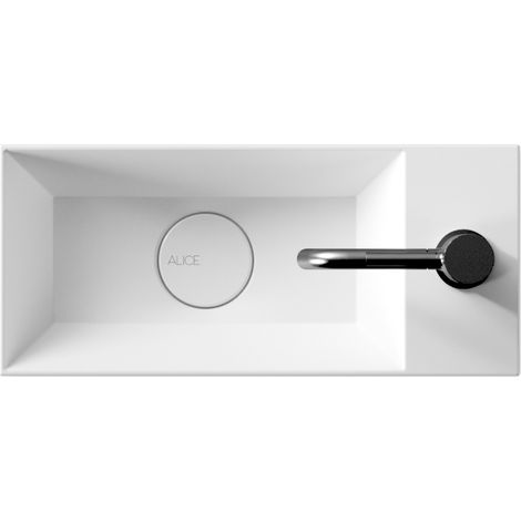 Lavabo Spy appoggio/sospeso 45x20 salvaspazio rettangolare in