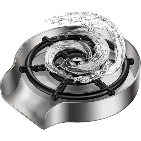 Rince-verres/lave-tasses pour évier de cuisine, dispositif de rinçage automatique en acier inoxydable haute pression