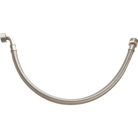Flexible sanitaire - Mâle 1/2" et écrou tournant coudé 1/2" - L = 500mm - DN10