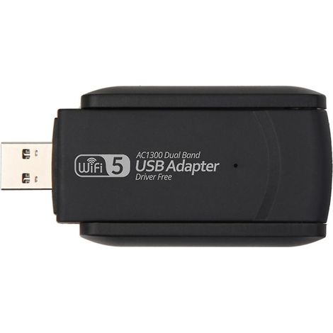 Adaptateur Wi-Fi USB 3.0 1300 Mbps 802.11ax 2,4 GHz/5 GHz double bande, récepteur Wi-Fi 5G AC, carte réseau sans pilote (1/5)