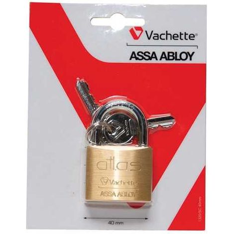 Vachette Candado Atlas Latón Satinado 40 mm Compacto