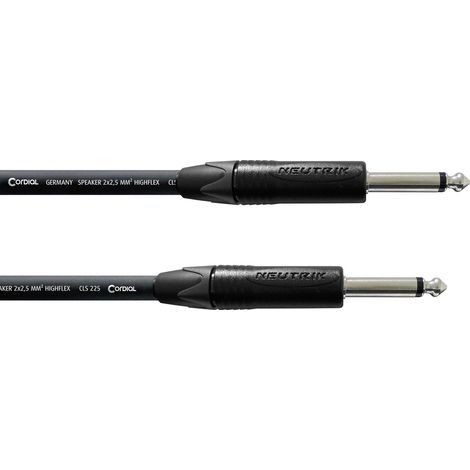 Cordial CPL 10 PP 25 Klinke Instrumenten Kabel [1x Klinkenstecker 6.35 mm - 1x Klinkenstecker 6.35 m (1/2)