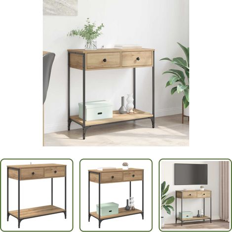 Holzwerkstoff - Konsolentisch Artisan-Eiche 75 x 34,5 x 75 cm Holzwerkstoff (1/5)