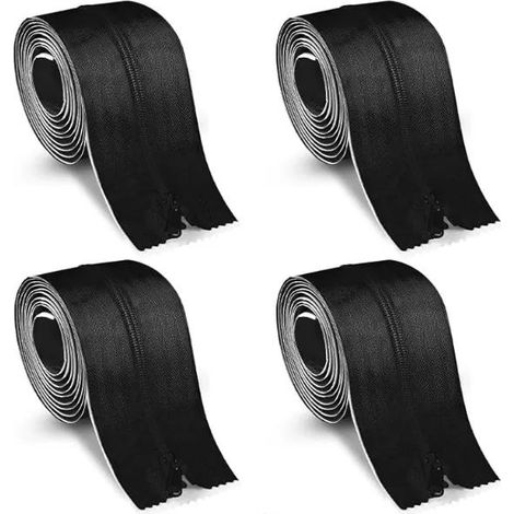 Lot de 4 rouleaux de fermeture éclair auto-adhésive pour serre 7,6 x 2,1 m (1/4)