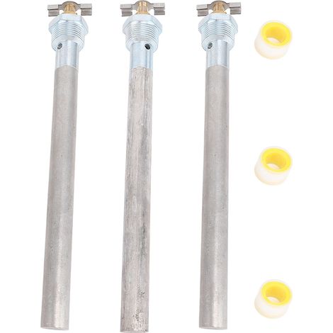 Ortviai Tige d’anode pour chauffe-eau de camping-car – 3 pièces, 9,25 x 3/4 pouce NPT, conception à vidange rapide, compatible Suburban 233514/232767