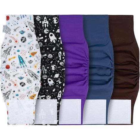 Couche Chien Male Bandes Ventrales pour Chiens Males Couches Lavable Chiens Male Fermetures Ajustables XS (1/2)