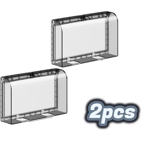 Cache-prises étanches, cache-prises de salle de bain, cache-prises résistants aux intempéries, cache-prises, prises électriques (lot de 2) (1/5)