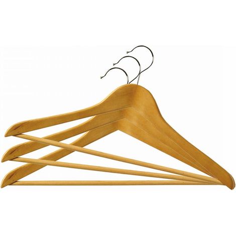 Set aus 3 Holzkleiderbügeln 44,5 × 3,7 × 24 cm