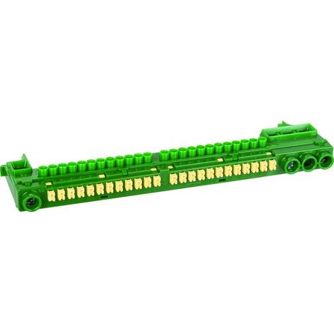 Gewiss – Bornier de terre 24 connexions – Capacité 4x25 + 24x4 – Indice de protection IP20 – Pour installations électriques sécurisées - GW40592 (1/2)